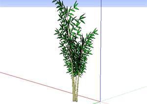 某现代风格园林植物素材SU(草图大师)模型
