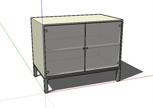 某现代风格家具柜子设计SU(草图大师)模型素材