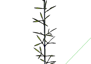 某现代风格园林植物素材竹子SU(草图大师)模型素材