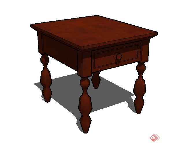 某古典中式风格桌凳家具SU模型素材(1)