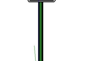 一个道路标示牌SU(草图大师)模型素材