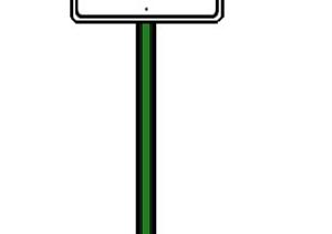 一个道路标示牌SU(草图大师)模型素材（2）