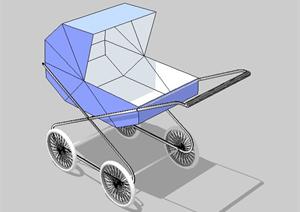 一个婴儿车SU(草图大师)模型素材