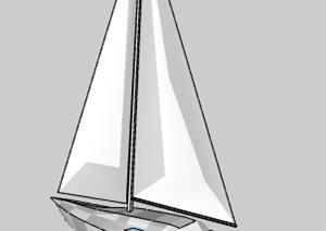 一艘帆船设计的SU(草图大师)模型