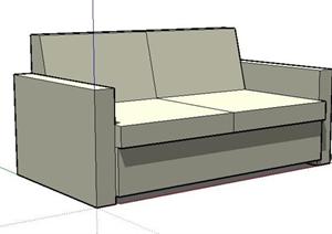 一个现代风格长沙发SU(草图大师)模型素材