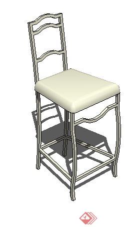 一个现代风格座椅SU模型素材（4）(1)
