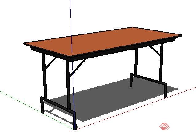 一个现代风格桌子SU模型素材（3）(1)