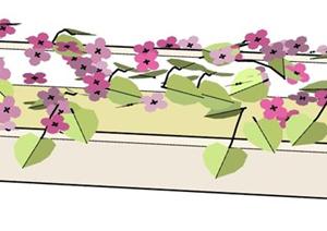 园林景观方形花池设计凤仙花SU(草图大师)模型