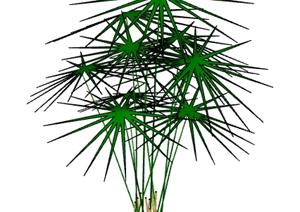 一棵伞状景观植物设计的SU(草图大师)模型