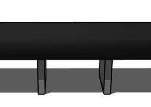 一个长凳设计的SU(草图大师)模型