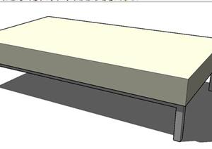 一个长条桌子SU(草图大师)模型素材（2）