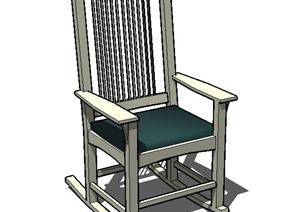 一个现代风格座椅SU(草图大师)模型素材（5）