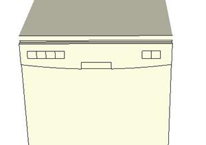 一台洗碗机设计的SU(草图大师)模型