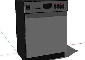 一个台下式洗碗机餐盘清洗机SU(草图大师)模型素材