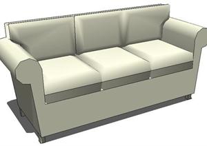 一个长条沙发SU(草图大师)模型素材