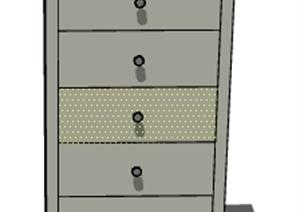 一个储物柜设计的SU(草图大师)模型3