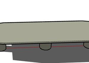 一张桌子设计的SU(草图大师)模型2