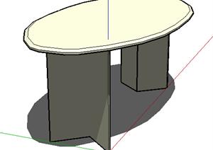 设计素材之家具 桌子设计素材SU(草图大师)模型6