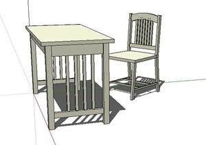 一套现代风格桌椅SU(草图大师)模型素材（2）