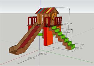 设计素材之游乐设施儿童滑梯设计素材SU(草图大师)模型