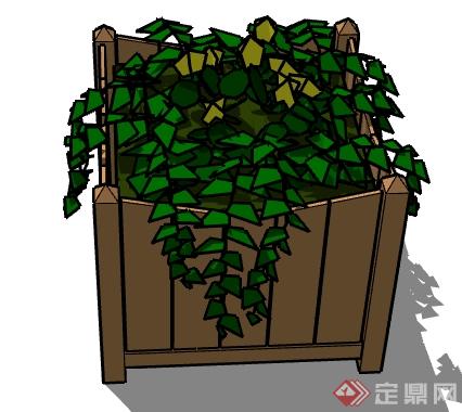 一个花坛景观设计的SU模型(1)