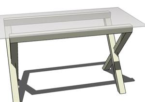 一张餐桌设计的SU(草图大师)模型