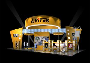 某RITEK科技公司展厅装饰设计MAX模型（含方案图+效果图）