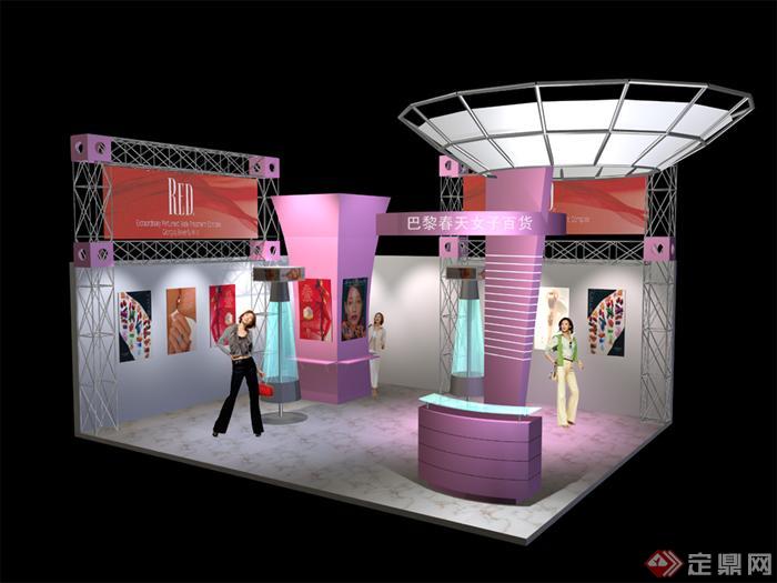 某现代风格展览空间展览厅3DMAX模型设计6