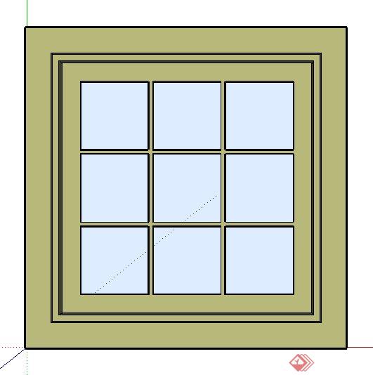 多个门窗以及窗边造型设计的SU模型(1)