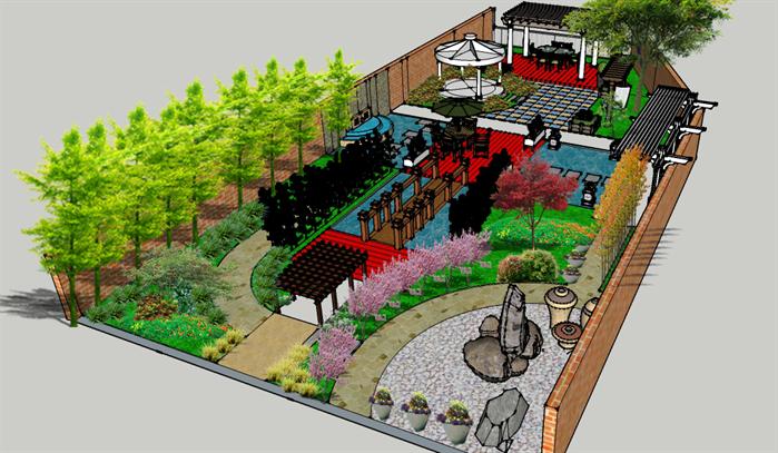 某庭院景观设计CAD平面图