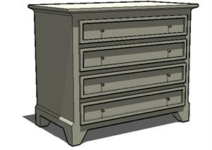 设计素材之家具 柜子设计素材SU(草图大师)模型9