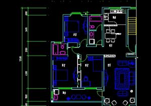 三个住宅建筑设计户型平面图
