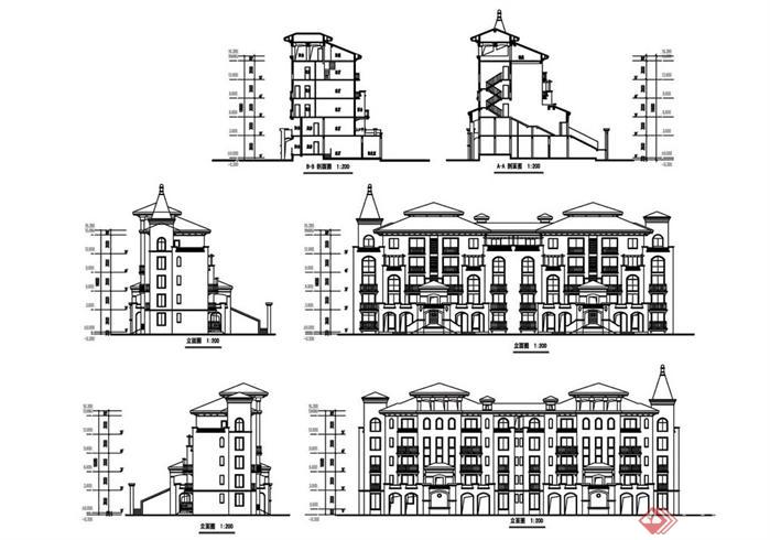 六套意大利风格住宅区建筑JPG设计方案(7)