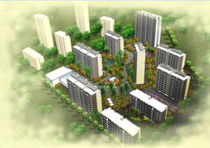 某居住区建筑设计SU(草图大师)模型（含CAD方案图）