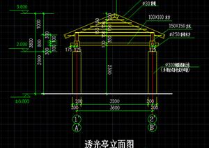 园林景观之现代中式景观亭设计施工图（dwg格式）