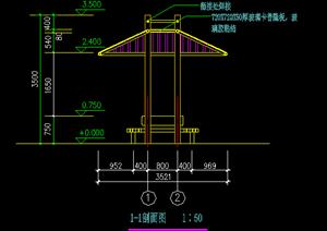 园林景观之现代中式景观亭设计施工图4（dwg格式）