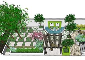 某住宅庭院景观设计SU(草图大师)模型