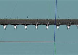 某大型桥梁建筑设计SU(草图大师)模型