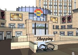 某新古典酒店、商业综合体建筑设计方案SU(草图大师)模型