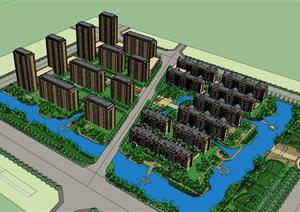 某住宅小区整体规划设计SU(草图大师)模型