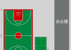 某篮球场设计平面图