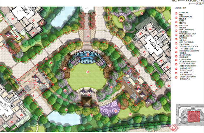 某现代风格居住小区景观规划设计全套文本方案(5)