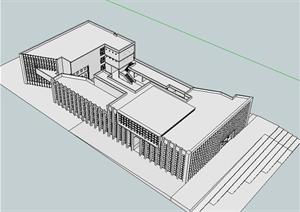 某大型博物馆建筑设计SU(草图大师)模型