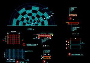 景观铺装细部施工大样图7（CAD施工图）