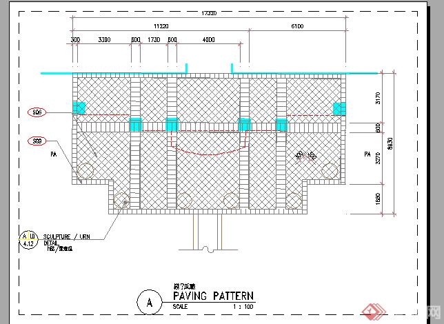 景观铺装细部施工大样图9（CAD施工图）(1)