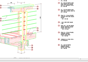 某现代风格园林景观栏杆扩初图CAD图纸