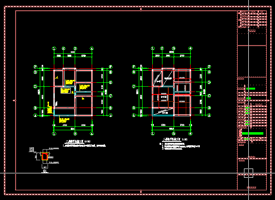 某现代三层独栋别墅建筑设计施工图（含效果图）(2)