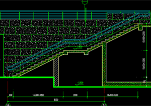 某现代风格园林景观台阶扩初图设计CAD图纸5