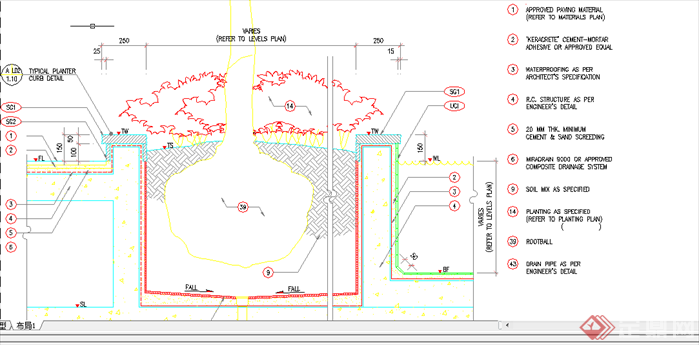 某现代风格园林景观树池扩初图设计CAD图纸12(1)