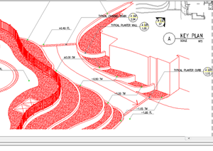 某现代风格园林景观台阶扩初图设计CAD图纸14